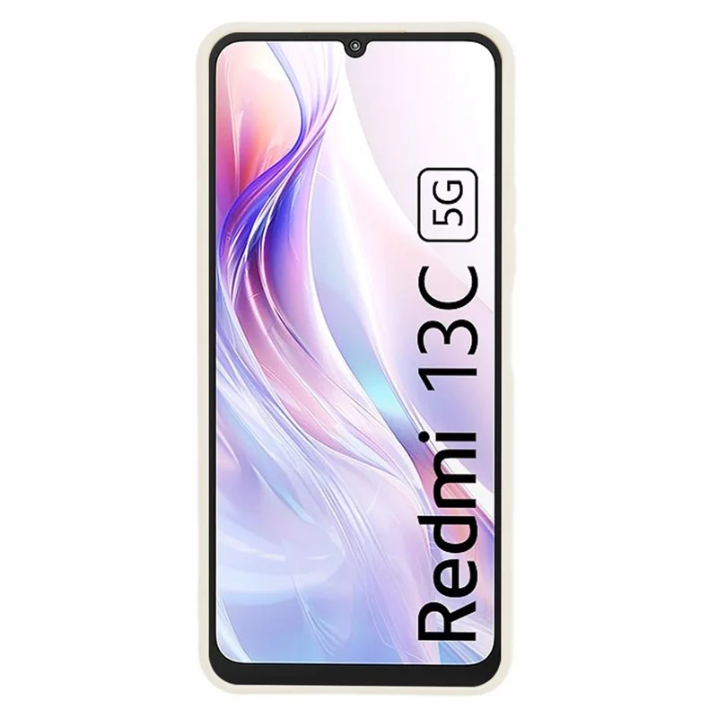 For Xiaomi Redmi 13C 5G / Poco M6 5G Case Straight Edge TPU Phone Cover Anti-Scratch Phone Shell - White