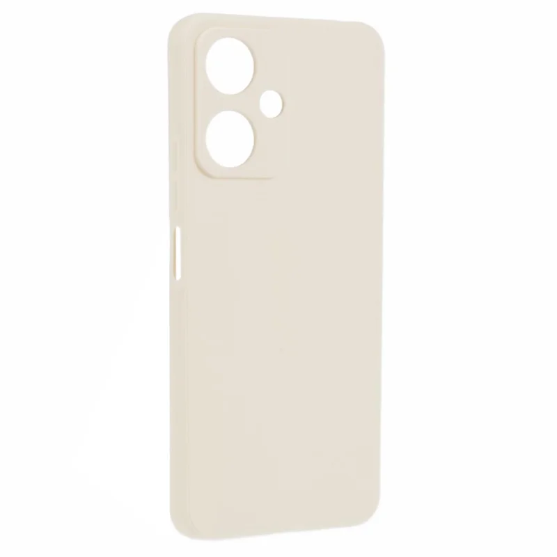 For Xiaomi Redmi 13C 5G / Poco M6 5G Case Straight Edge TPU Phone Cover Anti-Scratch Phone Shell - White