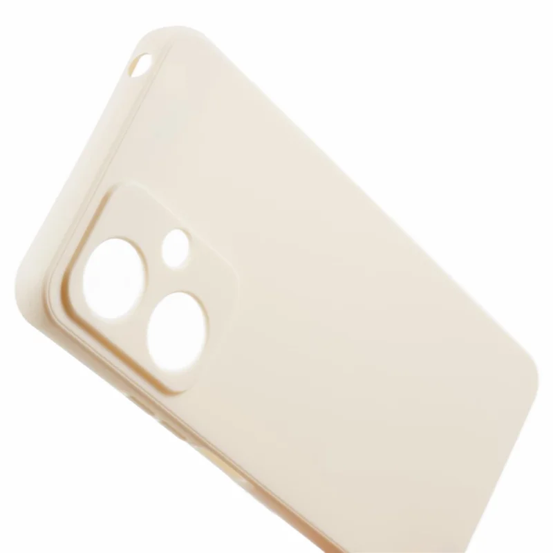 For Xiaomi Redmi 13C 5G / Poco M6 5G Case Straight Edge TPU Phone Cover Anti-Scratch Phone Shell - White