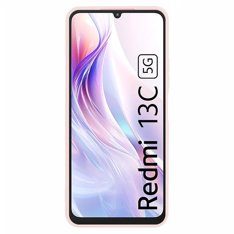 For Xiaomi Redmi 13C 5G / Poco M6 5G Case Straight Edge TPU Phone Cover Anti-Scratch Phone Shell - Pink