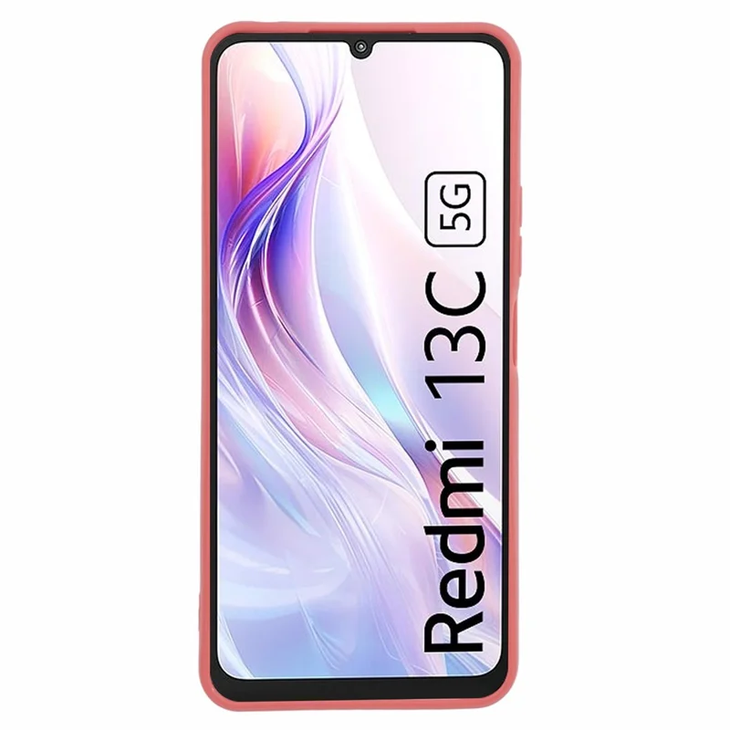 Pour Xiaomi Redmi 13C 5G / Étui Poco M6 5G Bord droit Couverture de téléphone TPU Anti-Rayures - Rouge