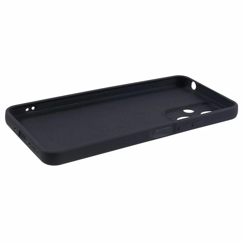 For Xiaomi Redmi 13C 5G / Poco M6 5G Case Straight Edge TPU Phone Cover Anti-Scratch Phone Shell - Black