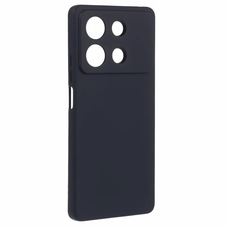 Für Xiaomi Redmi Note 13R Pro 5G Hülle Faser Futter Kratzfeste TPU Handyhülle - Schwarz