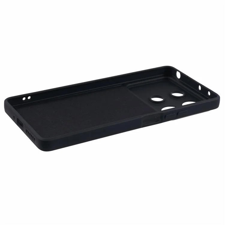 Für Xiaomi Redmi Note 13R Pro 5G Hülle Faser Futter Kratzfeste TPU Handyhülle - Schwarz