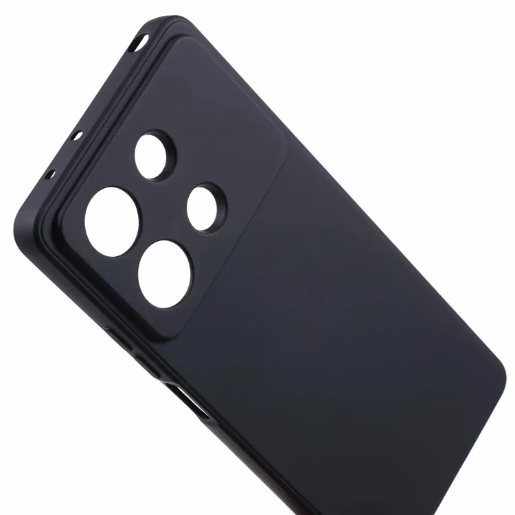 Für Xiaomi Redmi Note 13R Pro 5G Hülle Faser Futter Kratzfeste TPU Handyhülle - Schwarz