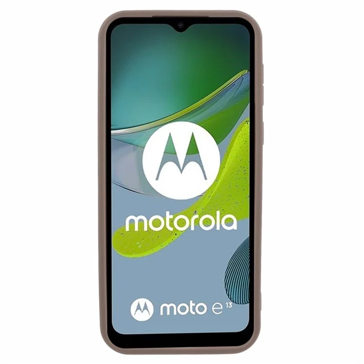 Para Motorola Moto E13 4G Capa à Prova de Choques Atacado Caso de Telefone TPU Protetor de Telefone Espessado - Marrom