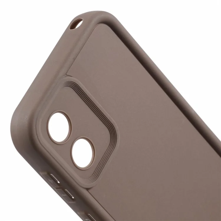 Para Motorola Moto E13 4G Capa à Prova de Choques Atacado Caso de Telefone TPU Protetor de Telefone Espessado - Marrom