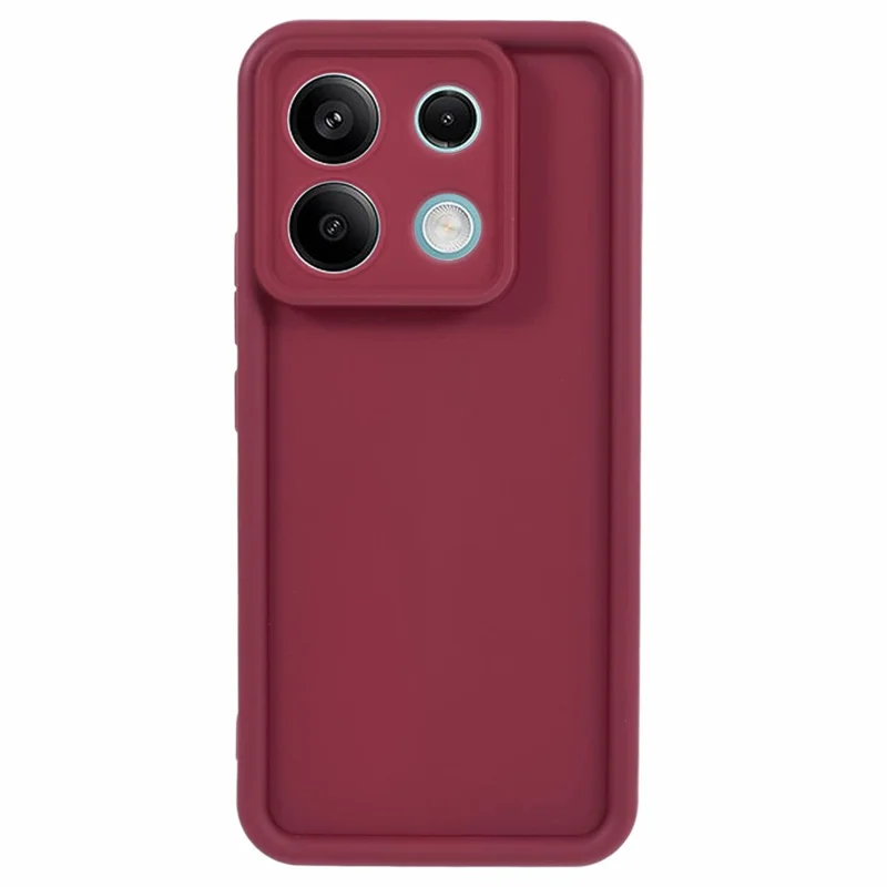 For Xiaomi Redmi Note 13 Pro 5G / Poco X6 5G TPU Cover Anti-Drop Matte Phone Shell - Wine Red