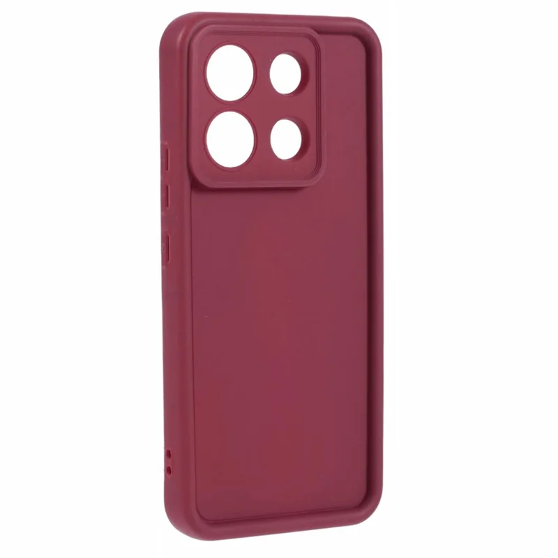 For Xiaomi Redmi Note 13 Pro 5G / Poco X6 5G TPU Cover Anti-Drop Matte Phone Shell - Wine Red