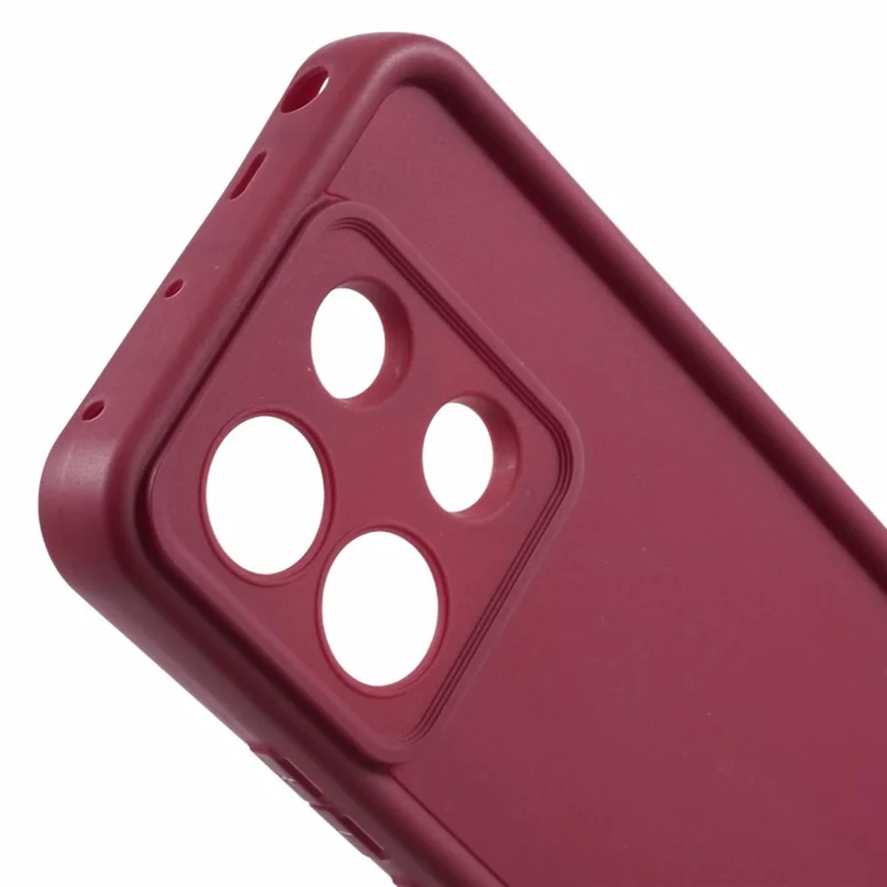 For Xiaomi Redmi Note 13 Pro 5G / Poco X6 5G TPU Cover Anti-Drop Matte Phone Shell - Wine Red