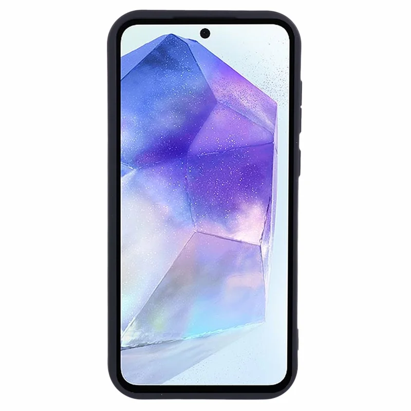 Phone Case for Samsung Galaxy A55 5G TPU Phone Cover Anti-Drop Thickened Cell Phone Protector - Black