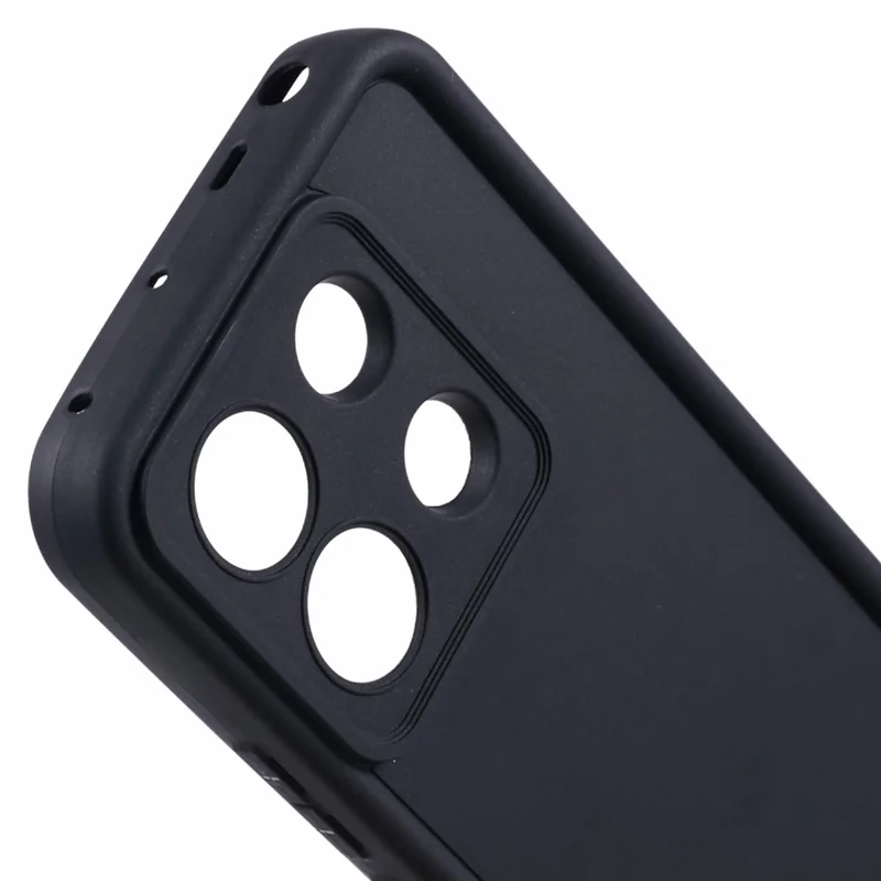 For Xiaomi Redmi Note 13 5G Cell Phone Case Flexible TPU Cover Anti-Drop Thickened Phone Shell - Black