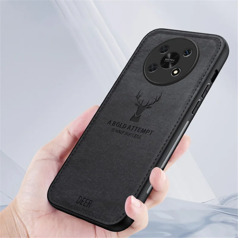 For Honor X30 5G Custodie all'ingrosso Forniture per telefoni Texture in tessuto Custodia ibrida in pelle+PC+TPU - Grigio