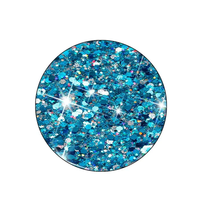 Pour iPhone XR 6.1 pouces Étui Téléphone Portable TPU Protection Anti-Chute Époxy Paillettes Pailletées Couverture - Bleu