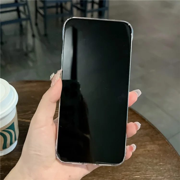 For iPhone 14 Plus Cases Wholesale Phone Supplies No Side Frame Design Anti-drop Cover with Lens Film