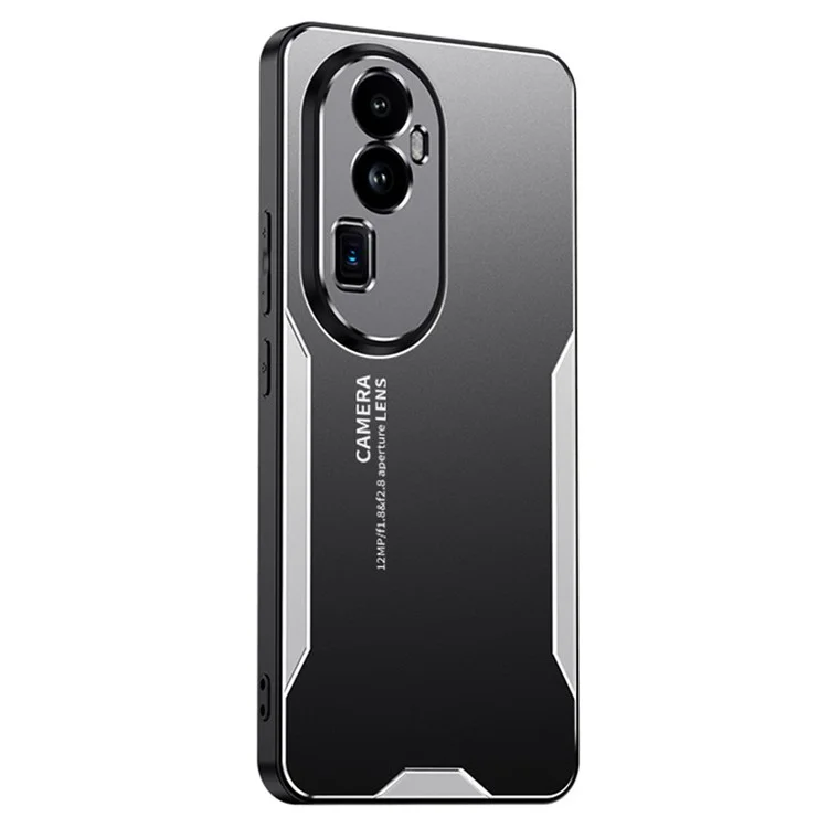 Für Oppo Reno10 Pro+ 5G Hülle Aluminiumlegierung Matt Rückseitige Handyhülle - Silber