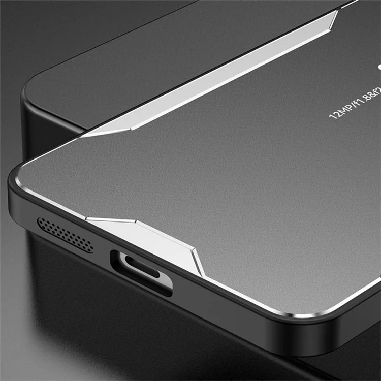 Für Oppo Reno10 Pro+ 5G Hülle Aluminiumlegierung Matt Rückseitige Handyhülle - Silber