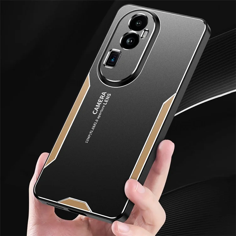 Für Oppo Reno10 Pro+ 5G Hülle Aluminiumlegierung Matt Rückseitige Handyhülle - Silber