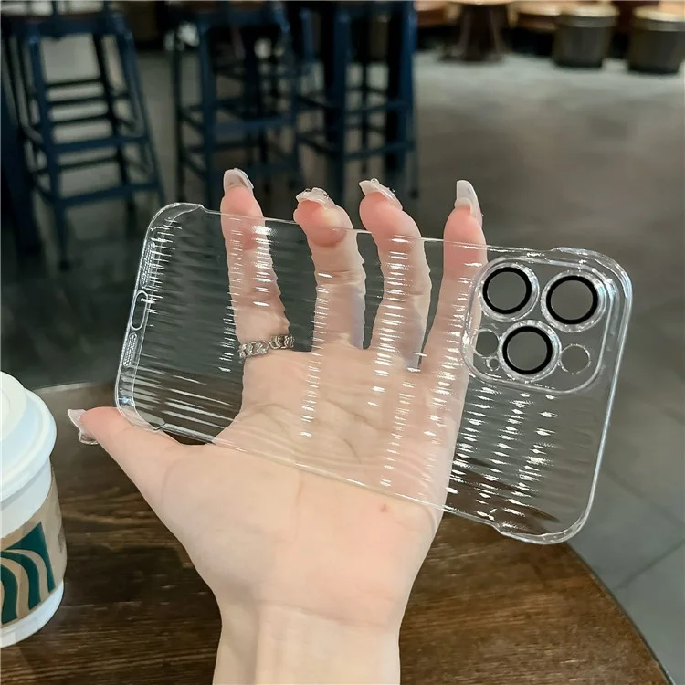 For iPhone 14 Pro Max Lens Film Wholesale PC Phone Cases No Side Frame Design Clear Phone Cover
