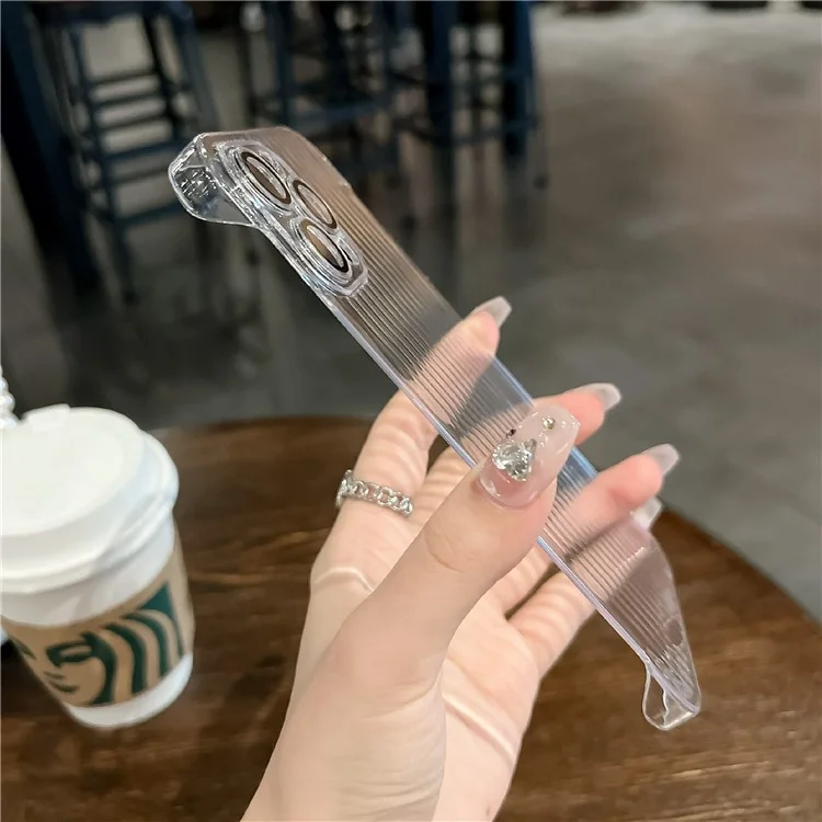 For iPhone 14 Pro Max Lens Film Wholesale PC Phone Cases No Side Frame Design Clear Phone Cover