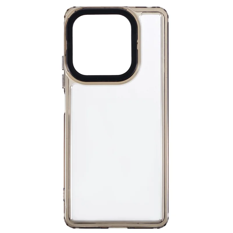 For Xiaomi Redmi Note 13 Pro 4G / Poco M6 Pro 4G Clear Case PC+TPU Hybrid Phone Cover - Transparent Black