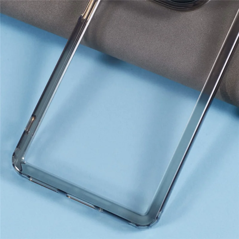 For Xiaomi Redmi Note 13 Pro 4G / Poco M6 Pro 4G Clear Case PC+TPU Hybrid Phone Cover - Transparent Black