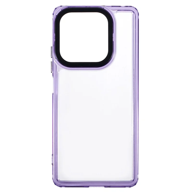 Для Xiaomi Redmi Note 13 Pro 4G / Poco M6 Pro 4G Прозрачный чехол PC+TPU Hybrid Phone Cover - Прозрачный фиолетовый