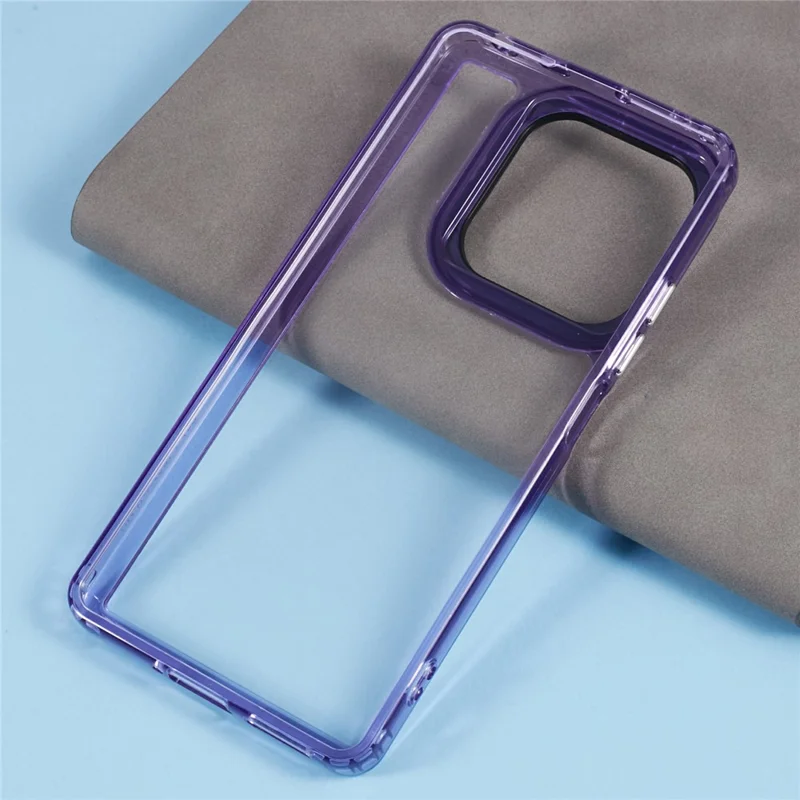 Для Xiaomi Redmi Note 13 Pro 4G / Poco M6 Pro 4G Прозрачный чехол PC+TPU Hybrid Phone Cover - Прозрачный фиолетовый
