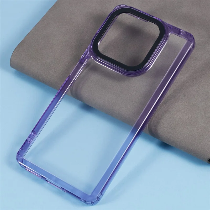 Для Xiaomi Redmi Note 13 Pro 4G / Poco M6 Pro 4G Прозрачный чехол PC+TPU Hybrid Phone Cover - Прозрачный фиолетовый