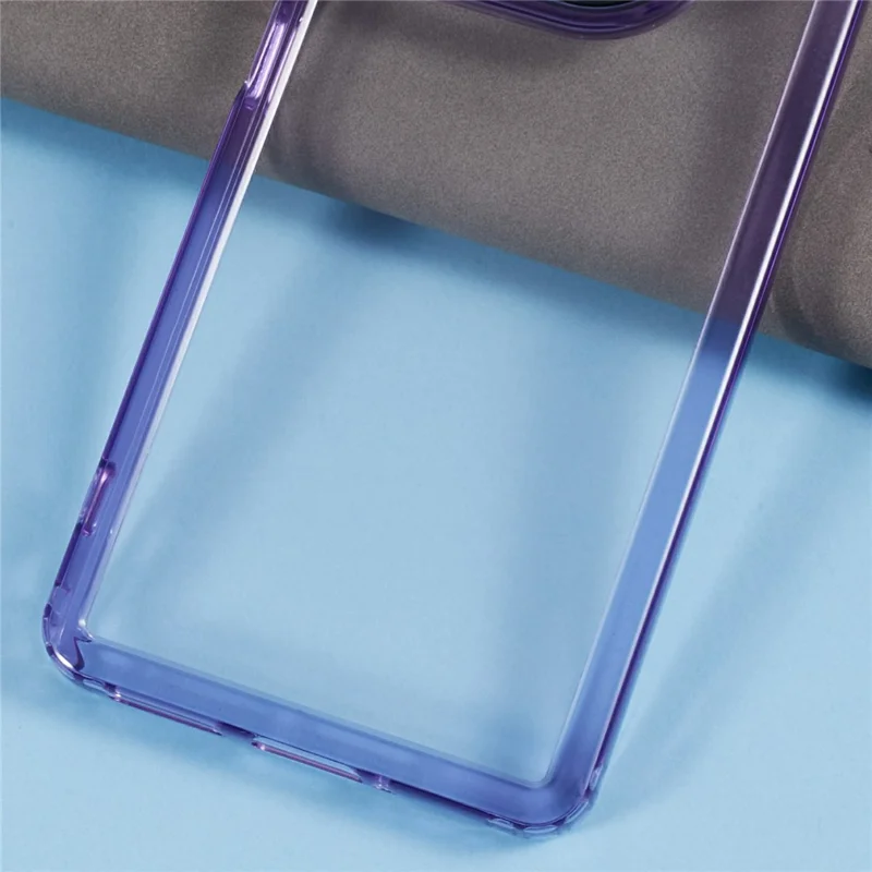 Для Xiaomi Redmi Note 13 Pro 4G / Poco M6 Pro 4G Прозрачный чехол PC+TPU Hybrid Phone Cover - Прозрачный фиолетовый