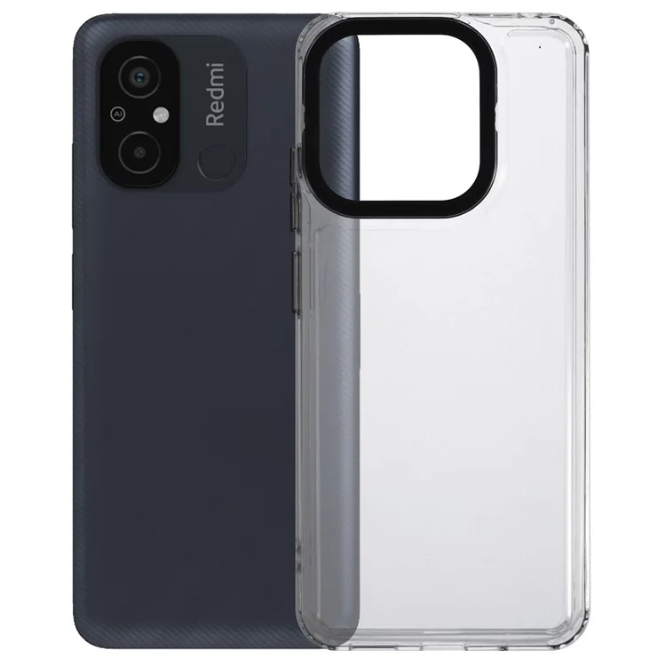 For Xiaomi Redmi 12C 4G Case PC+TPU Clear Back Phone Cover - Transparent