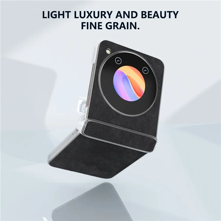 Para ZTE Libero Funda Flip Case de Piel PU Revestida de PC Borde Mate Anti-deslizante Cubierta de Teléfono - Negro