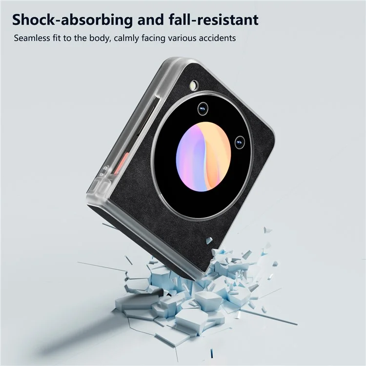 Para ZTE Libero Funda Flip Case de Piel PU Revestida de PC Borde Mate Anti-deslizante Cubierta de Teléfono - Negro