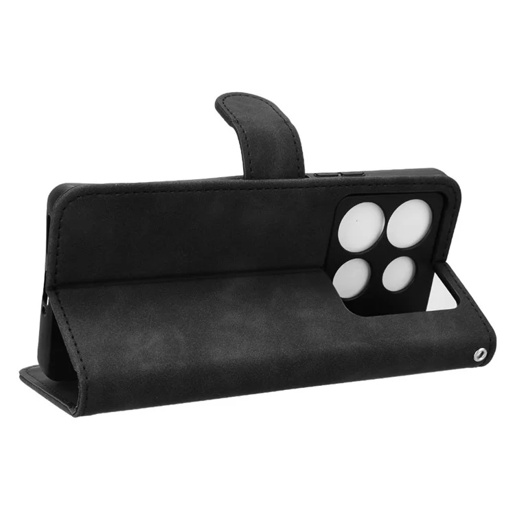 For Infinix Note 40 Case PU Leather Skin Touch Folding Stand Phone Cover - Black