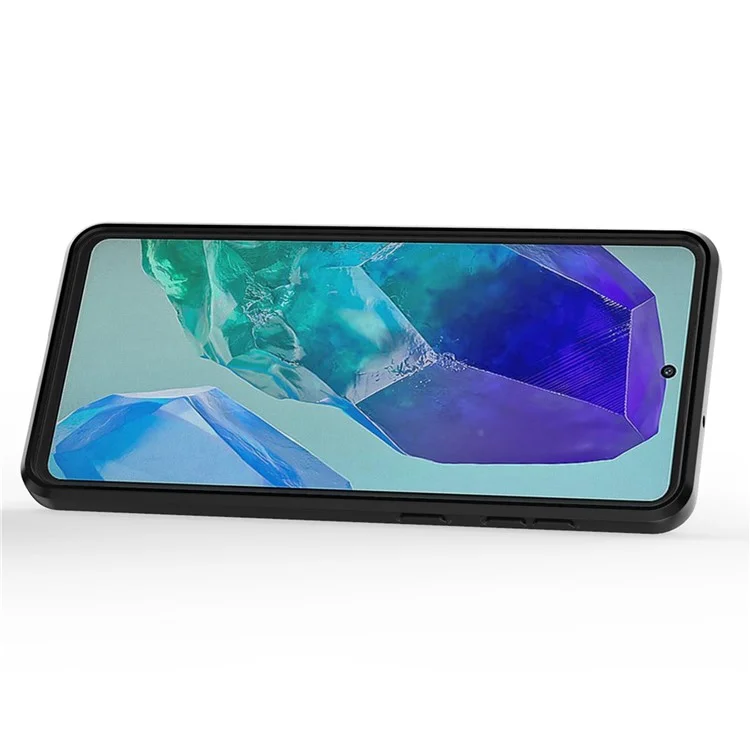 Para el Samsung Galaxy M55 5G / C55 5G / F55 5G Funda Carcasa PC + TPU Protector de Teléfono con Tapa de Cámara Deslizable - Negro
