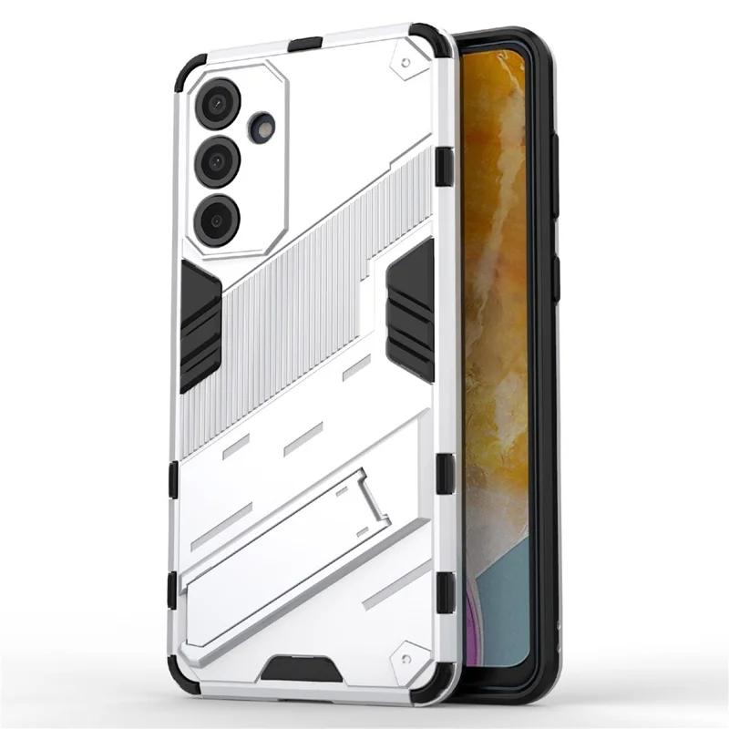 For Samsung Galaxy M55 5G / C55 5G / F55 5G Case Kickstand Protective PC+TPU Phone Cover - White