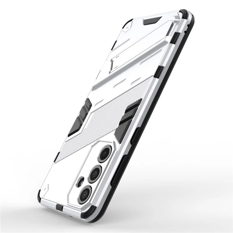 For Samsung Galaxy M55 5G / C55 5G / F55 5G Case Kickstand Protective PC+TPU Phone Cover - White