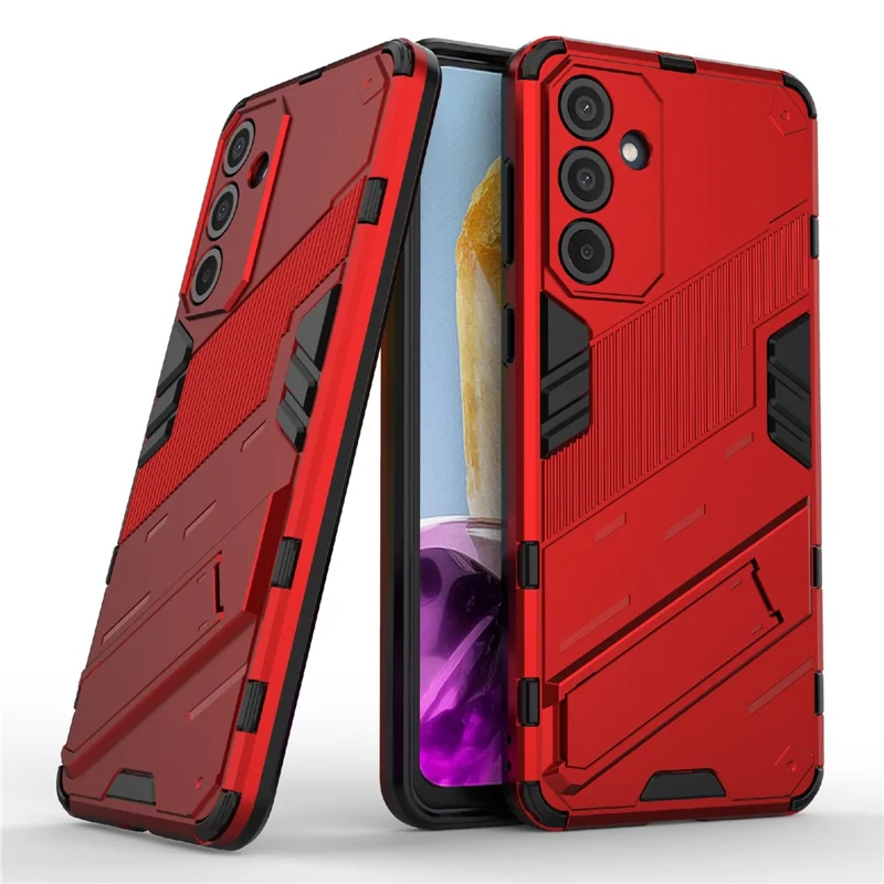 For Samsung Galaxy M55 5G / C55 5G / F55 5G Case Kickstand Protective PC+TPU Phone Cover - Red
