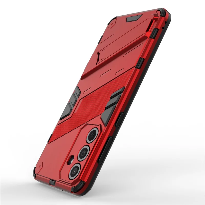 For Samsung Galaxy M55 5G / C55 5G / F55 5G Case Kickstand Protective PC+TPU Phone Cover - Red