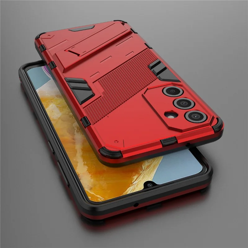 For Samsung Galaxy M55 5G / C55 5G / F55 5G Case Kickstand Protective PC+TPU Phone Cover - Red