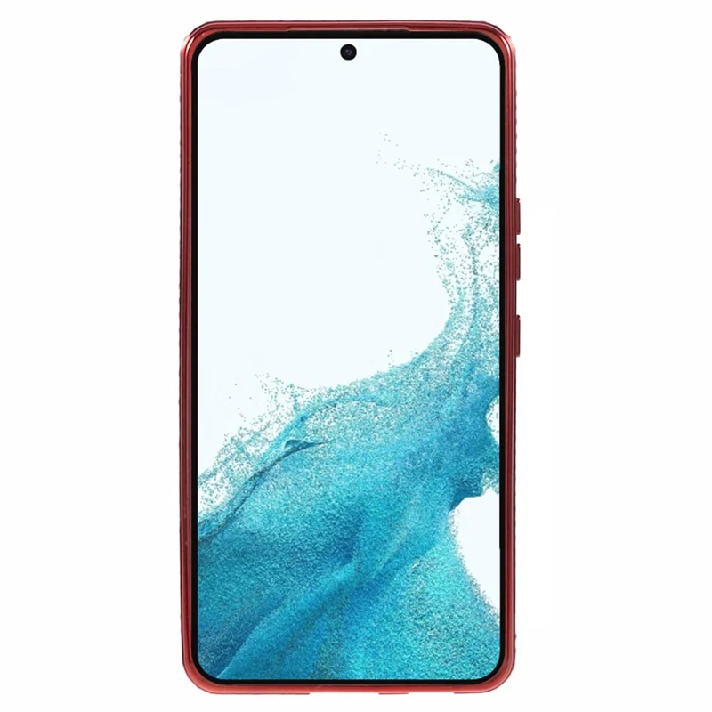 For Samsung Galaxy S23 Cell Phone Cases Rhinestones Decor TPU Flexible Cover - Red