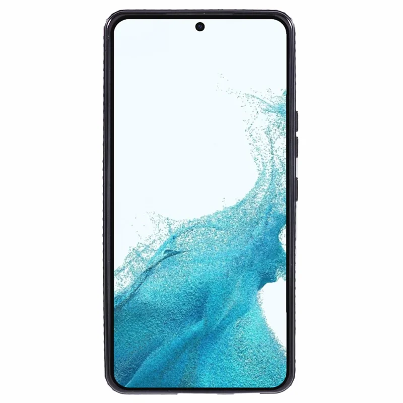 For Samsung Galaxy S22+ 5G Case Rhinestone Decor Color Gradient TPU Phone Cover - Black