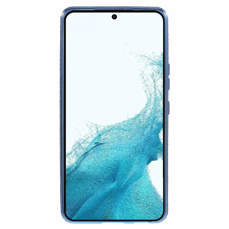 For Samsung Galaxy S22+ 5G Kickstand Case Rhinestone Decor Gradient TPU Phone Cover - Blue