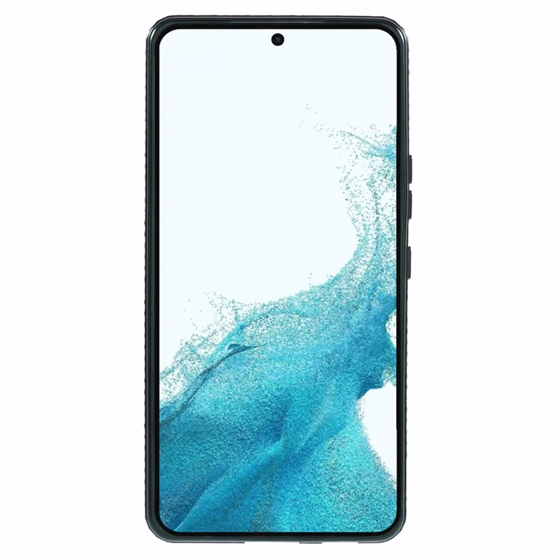 For Samsung Galaxy S22+ 5G Kickstand Case Rhinestone Decor Gradient TPU Phone Cover - Midnight Green