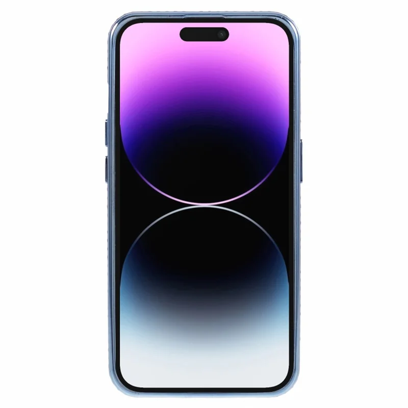 For iPhone 14 Pro Max Rhinestones Decor Ring Kickstand TPU Phone Cover - Blue