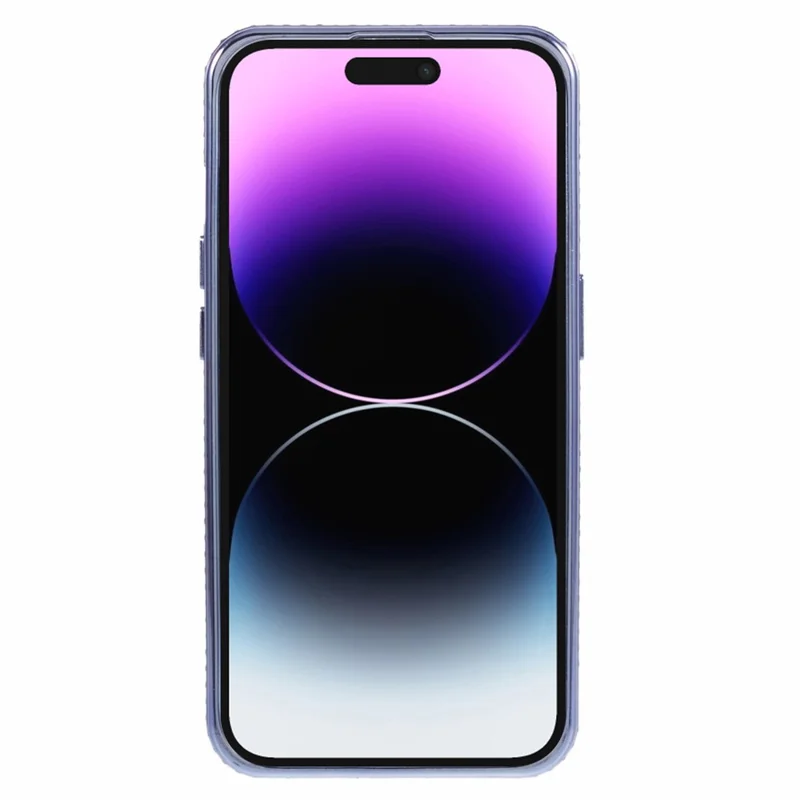 For iPhone 14 Pro Max Rhinestones Decor Ring Kickstand TPU Phone Cover - Dark Purple