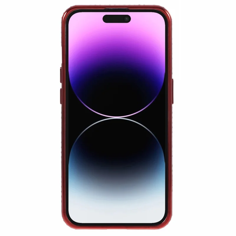 Pour iPhone 14 Pro Max Rhinestones Decor Ring Kickstand TPU Phone Cover - Rouge