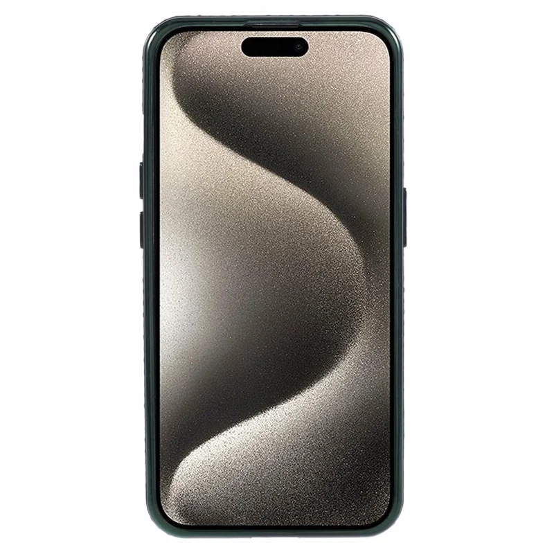 Für iPhone 15 Pro Max Ring Halter Hülle Rhinestone Dekor Glitzer Funkeln TPU Handyhülle - Mitternachtsgrün