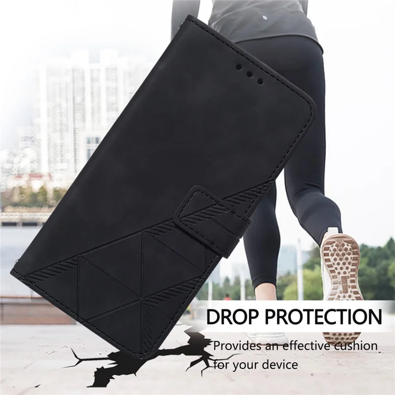 For Nothing Phone (2a) Plus / Phone (2a) Leather Case with Shoulder Strap Wallet Stand Phone Cover - Black