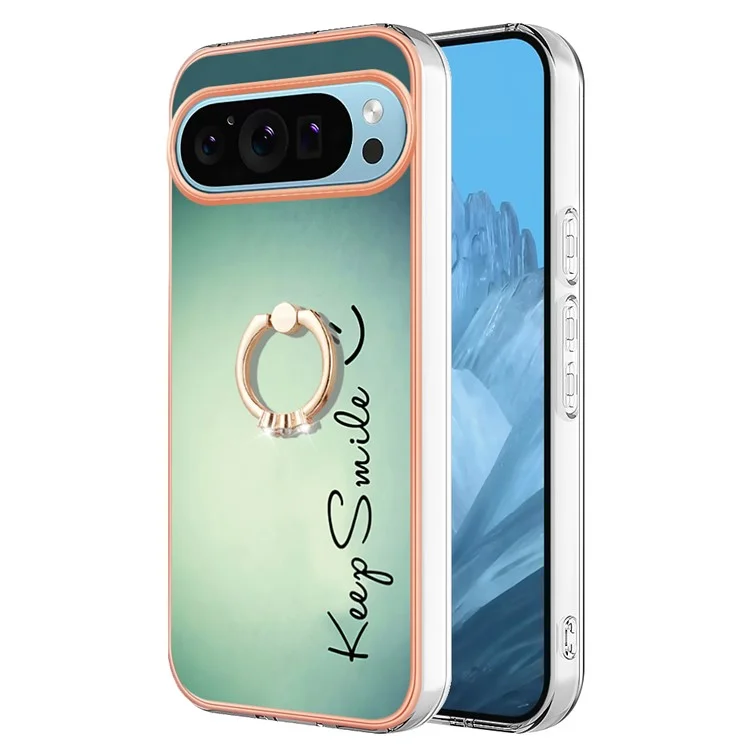 YB IMD Series-20 Style D для Google Pixel 9 Pro XL IMD Чехол TPU Телефонная оболочка с подставкой - Держи улыбку